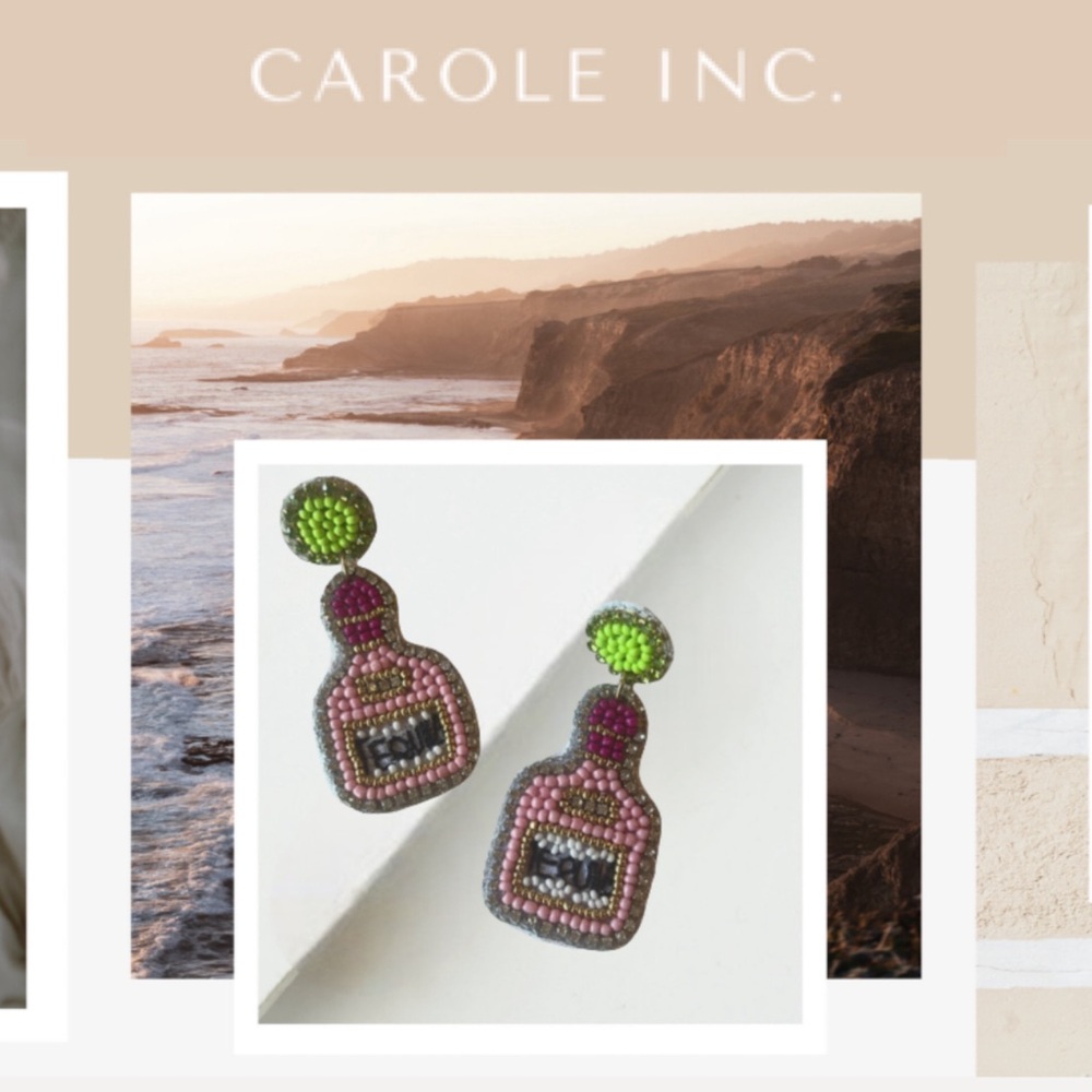Carole Inc Tequila Bead Seed Earrings
